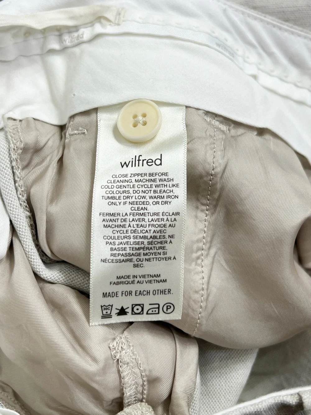 Aritzia The Effortless Pant Linen Natural Ecru